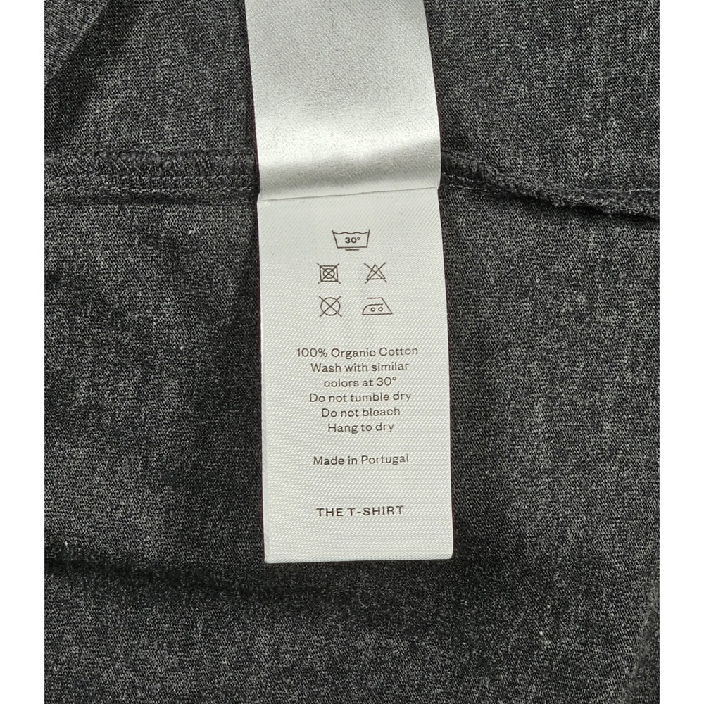 Asket The T-Shirt Organic Cotton Size Large Long Charcoal Melange Short Sleeve - Picture 5 of 5